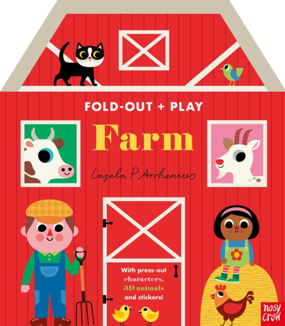 Fold-Out + Play: Farm : Build your own 3D farm with interactive play pieces and stickers-9781805139041